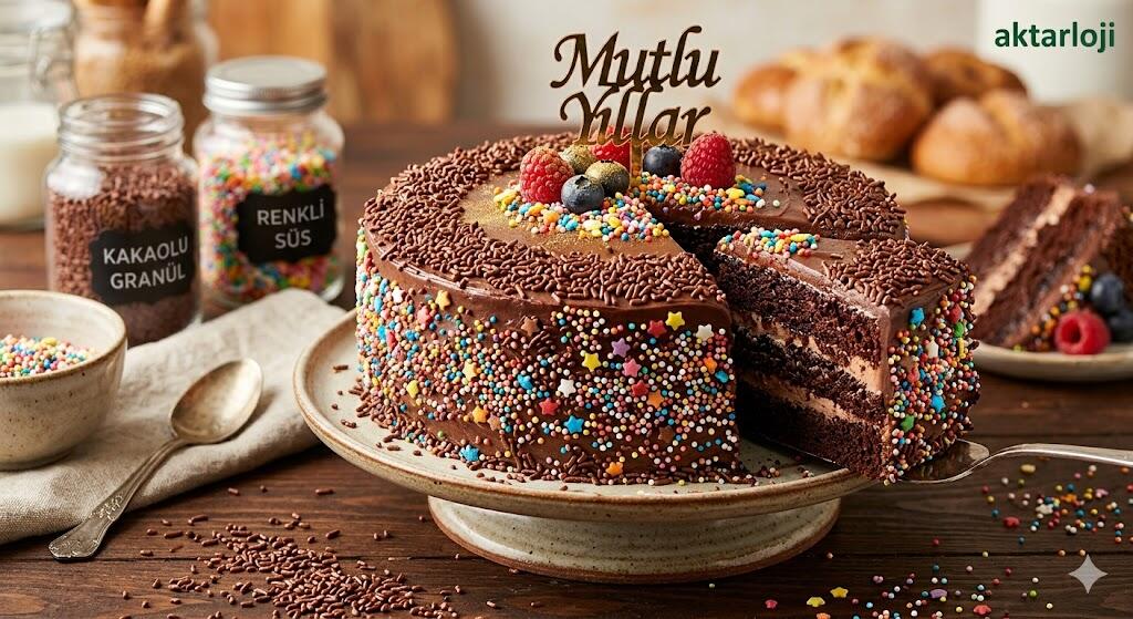 Kakaolu Granül Pasta Süsü İle Sanat Eseri Pastalar