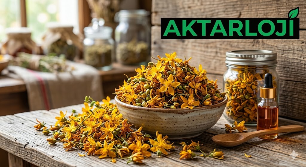 Güneşin Topraktaki Yansıması Sarı Kantaron Çiçeği 