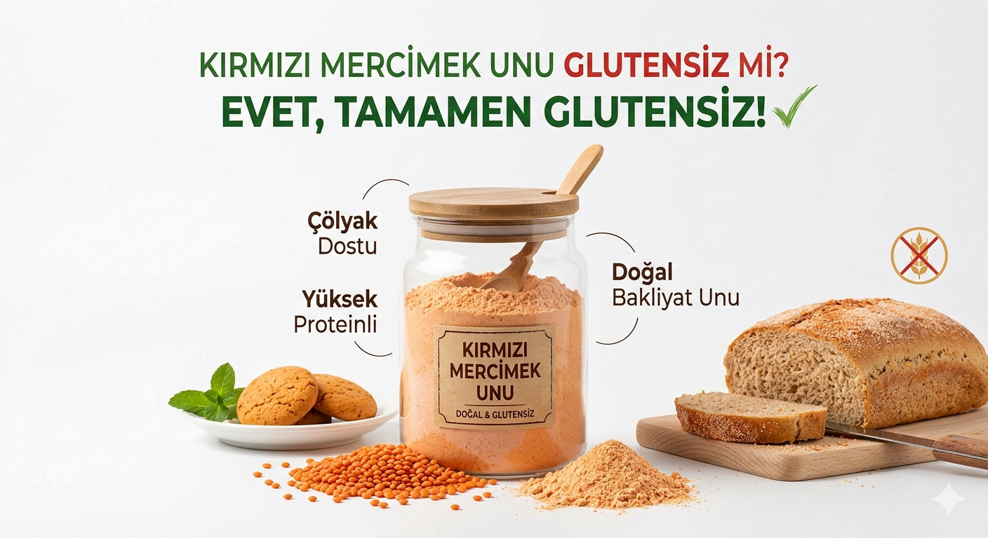 Kırmızı mercimek unu glutensiz mi?