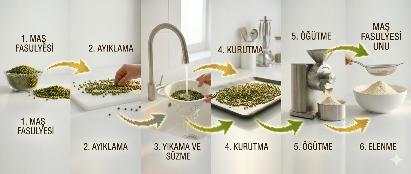 Maş fasulyesi unu nasıl yapılır?