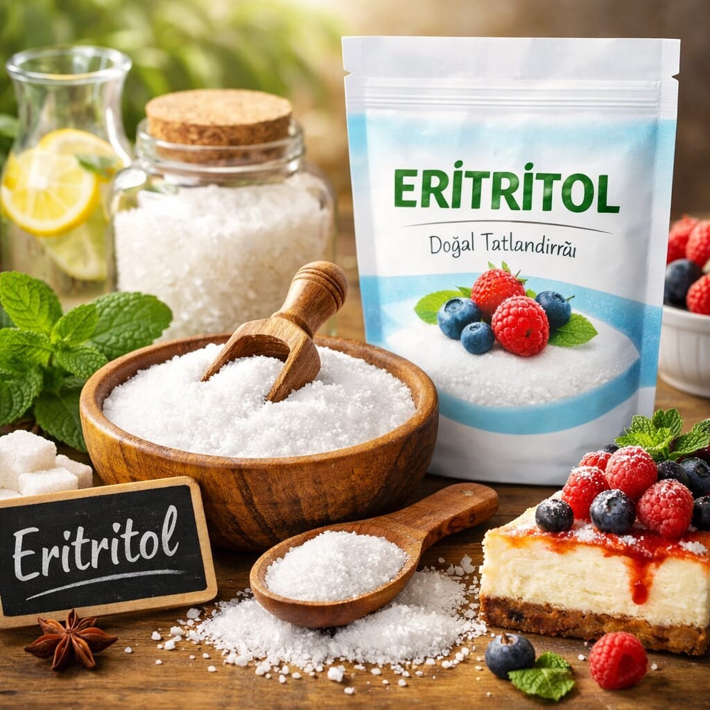 Eritritol Toz Tatlandırıcı – Şekersiz, Düşük Kalorili Doğal Tatlandırıcı