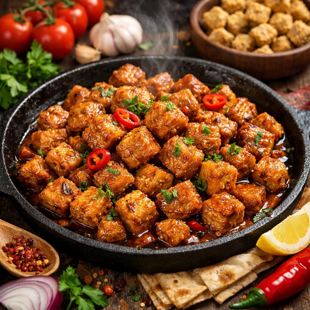 Soya Kuşbaşı / Küp Yemeklere Proteinin Gücünü Katar