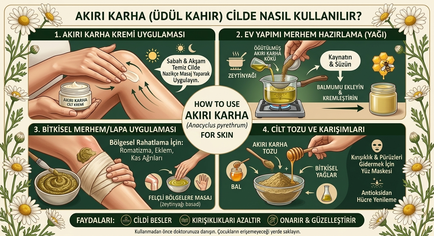 Akırı karha cilde nasıl kullanılır?