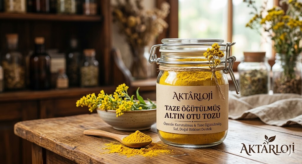 Doğanın Toz Pembe Değil Altın Sarısı Mucizesi: Yeni Öğütülmüş Altın Otu Tozu 