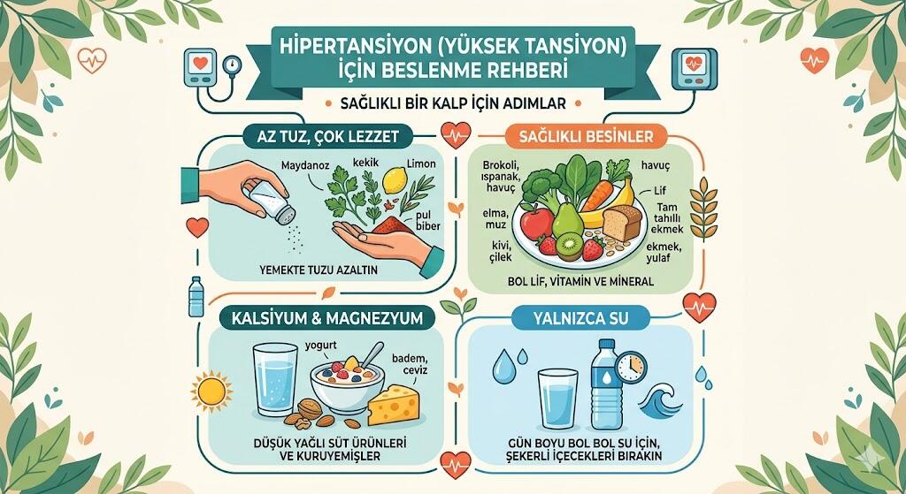 Hipertansiyon Hastaları Nasıl Beslenmeli? Nelere Dikkat Etmeli?