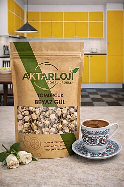 Beyaz Renk Tomurcuk Gül Kurusu - 4