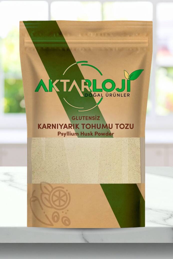 Glutensiz Karnıyarık Otu Tohumu Tozu - Psyllium Husk Powder - 1