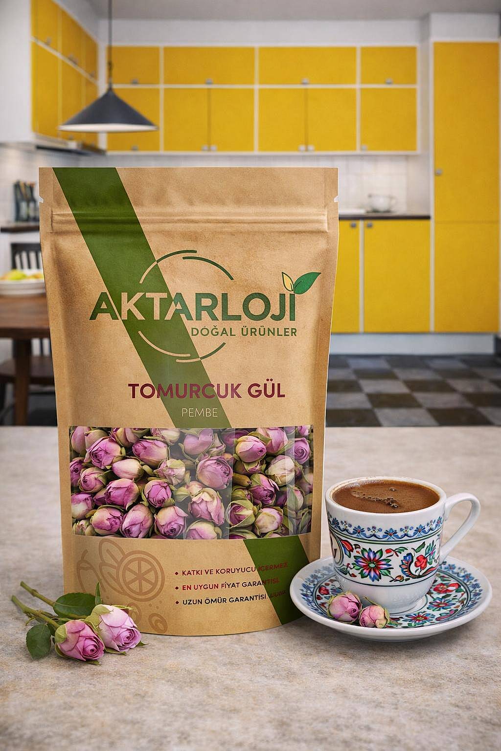 Pembe Renk Tomurcuk Gül Kurusu - 6