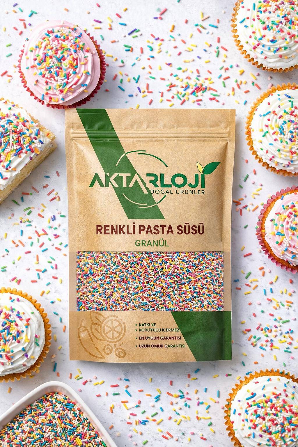 Renkli Granül Pasta Süsü - 6