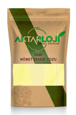 Safranlı Sarı Nöbet Şekeri Tozu / Öğütülmüş - Aktarloji