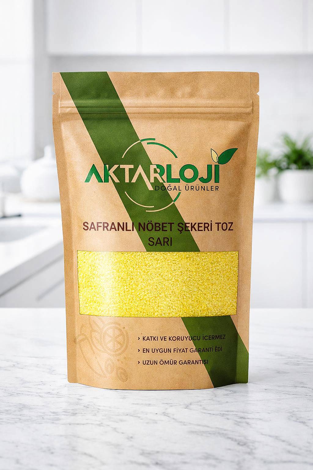 Safranlı Sarı Nöbet Şekeri Tozu / Öğütülmüş - 4