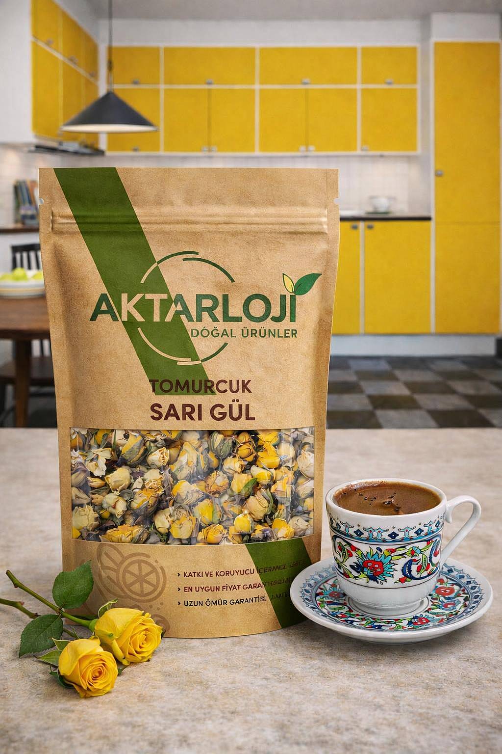 Sarı Renk Tomurcuk Gül Kurusu - 6