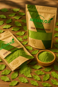 Sidr Yaprağı Tozu (Arabistan Kirazı Yaprağı) Sedr Yaprağı Yeni Öğütülmüş - 4