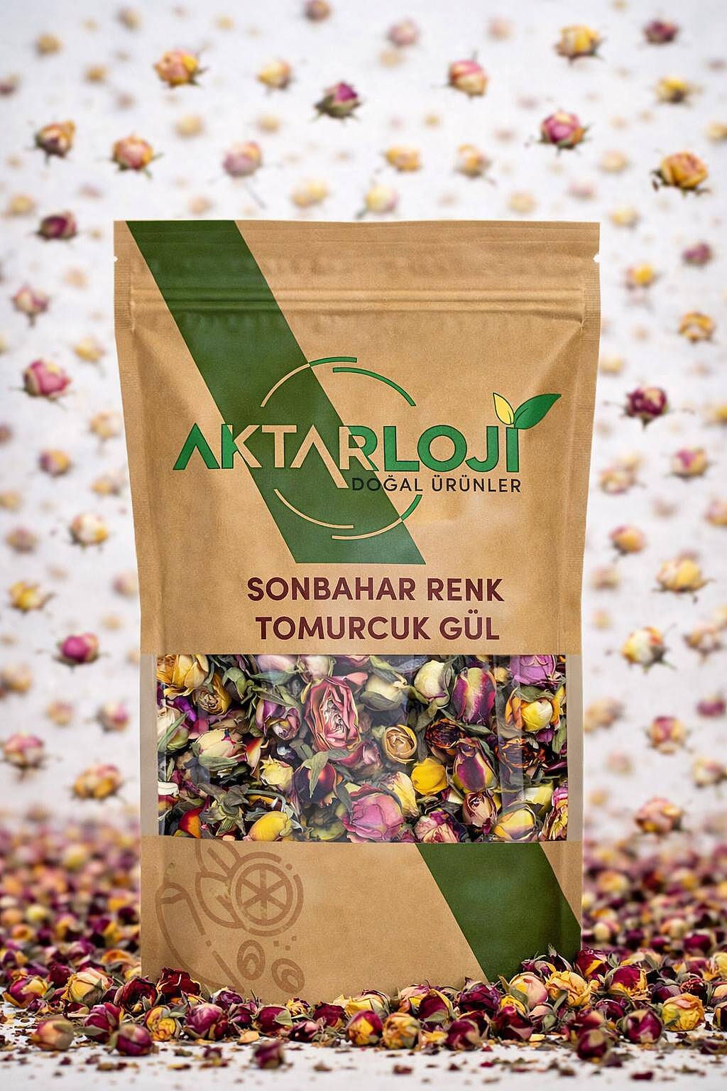 Sonbahar Renkli Tomurcuk Gül Kurusu - 5